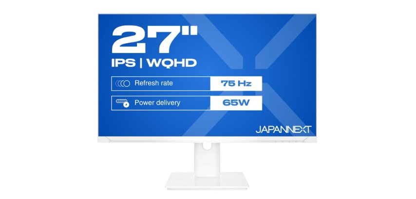 JAPANNEXT JN-IPS270WQHD75F-C65W-HSP-W écran plat de PC 68,6 cm (27") 2560 x 1440 pixels Quad HD LED Blanc