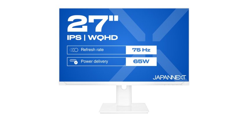 JAPANNEXT JN-IPS270WQHD75F-C65W-HSP-W écran plat de PC 68,6 cm (27") 2560 x 1440 pixels Quad HD LED Blanc