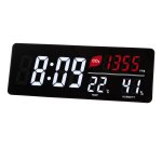 Horloge led murale ou a poser avec capteur co2, temperature et humidite 37,5x4x3,8c,