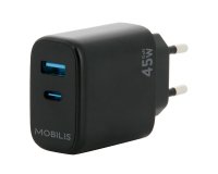 Mobilis 001363 cargador de dispositivo móvil Universal Negro Corriente alterna Auto