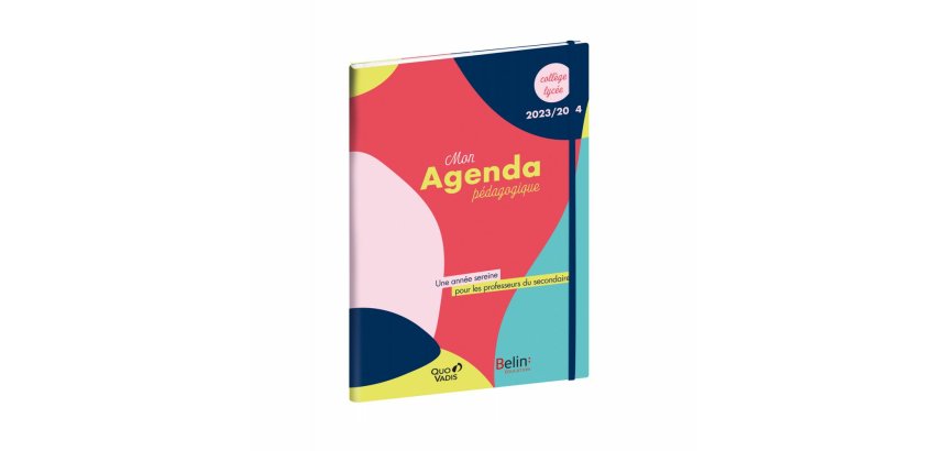 Quo Vadis - Agenda enseignant - 2025-2026 - Mon Agenda Pédagogique - Semainier Horizontal - Français - Multicolore - 12 mois de mi-juillet à mi-juillet - 21x29,7 cm