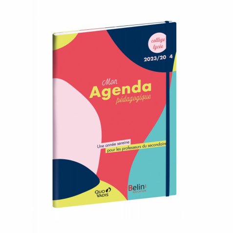 Quo Vadis - Agenda enseignant - 2025-2026 - Mon Agenda Pédagogique - Semainier Horizontal - Français - Multicolore - 12 mois de mi-juillet à mi-juillet - 21x29,7 cm