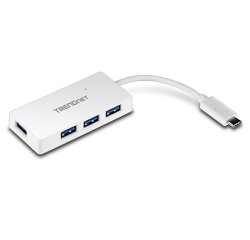 Trendnet TUC-H4E hub & concentrateur USB 3.2 Gen 1 (3.1 Gen 1) Type-C 5000 Mbit/s Blanc