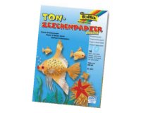 Papier à dessin teinté folia din a4 130g/m2 coloris or et argent bloc de 10 unités