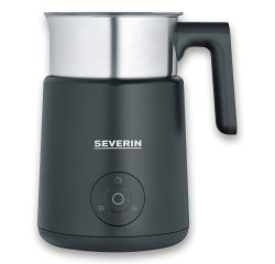 Severin SM 3579 montalatte e scaldalatte Montalatte elettrico portatile Nero, Acciaio spazzolato, Argento