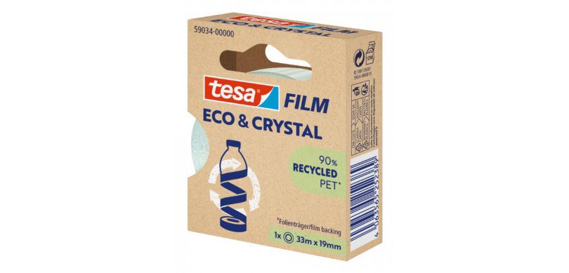 Film ruban adhésif CRYSTAL RECYCLED, 19 mm x 33 m