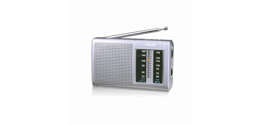Haeger PR-BIB.001A radio Portátil Digital Plata