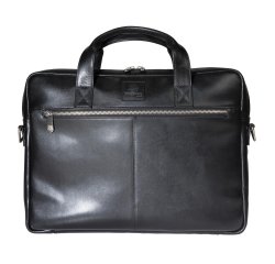 Sacoche ordinateur Exactive Cuir noir - Noir