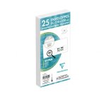 Paquet de 25 Enveloppes Blanches DL-110x220mm - Auto-Adhésives - 80g/m2 - Fenêtre Papier Cristal de 35x100 (position 20/20) - Blanc