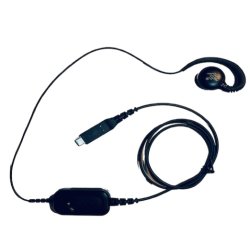 Zebra USB-C Wired Headset for PTT + VoIP w/ rotating ear piece for right/left ear wearing. Includes built Auriculares Alámbrico gancho de oreja Oficina/Centro de llamadas USB Tipo C Negro