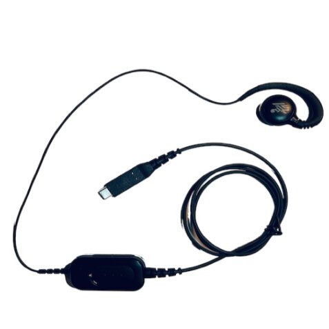 Zebra USB-C Wired Headset for PTT + VoIP w/ rotating ear piece for right/left ear wearing. Includes built Auriculares Alámbrico gancho de oreja Oficina/Centro de llamadas USB Tipo C Negro