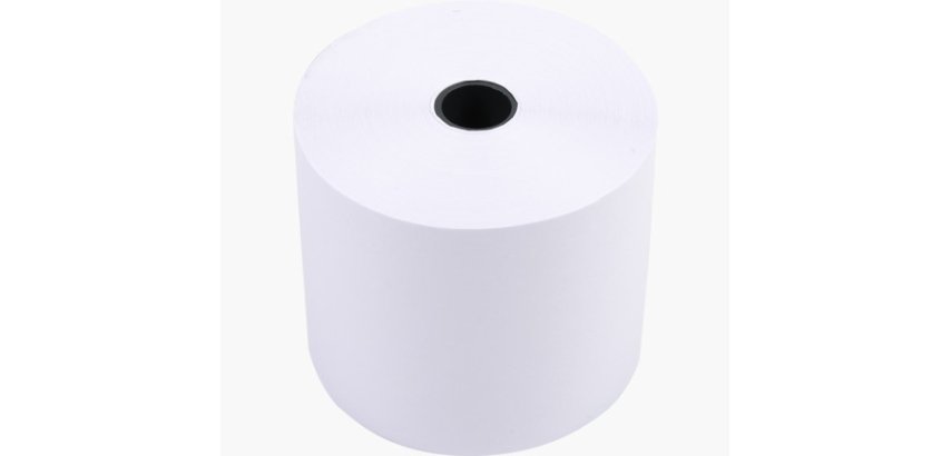 Bobine caisse et calc 57 x 70 x 12 mm, 45 mètres, papier 1 pli offset extra-Blanc 60g