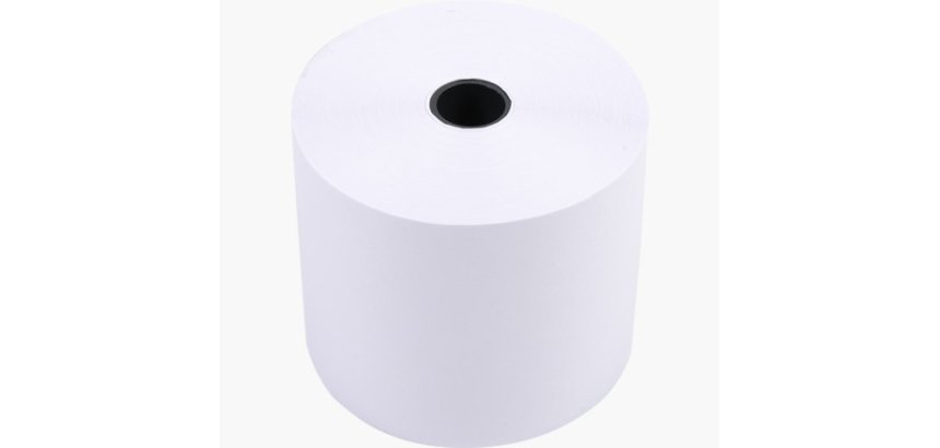 Bobine caisse et calc 57 x 70 x 12 mm, 45 mètres, papier 1 pli offset extra-Blanc 60g
