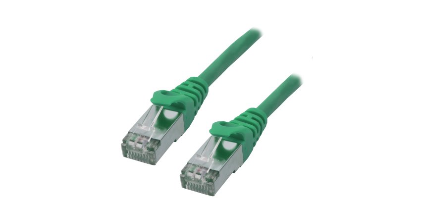 MCL Cable RJ45 Cat6 1.0 m Green câble de réseau Vert 1 m F/UTP (FTP) Rond