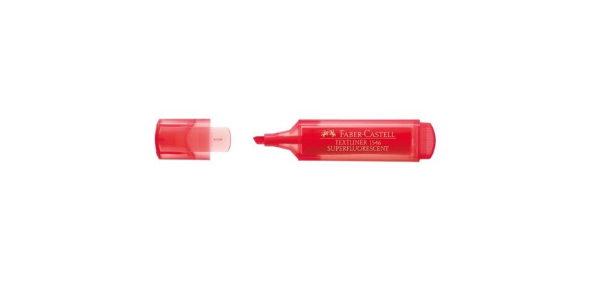 Surligneur faber-castell textliner tl1546              superfluorescent pointe       feutre biseautee 3 largeurs