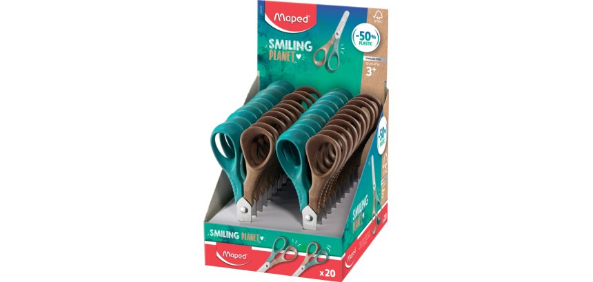 Ciseaux maped vivo plante lames acier anneaux en bois   12cm