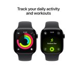 Apple Watch Series 11 GPS + Cellular 42mm Jet Black Aluminium Case with Black Sport Band - S/M