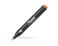 Marqueur sharpie creatif pointe ogive trait 2,5mm      encre acrylique coloris       orange