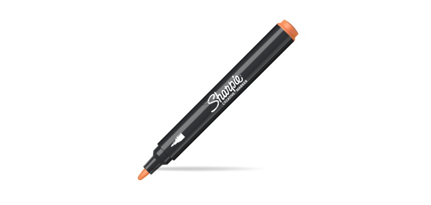 Marqueur sharpie creatif pointe ogive trait 2,5mm      encre acrylique coloris       orange