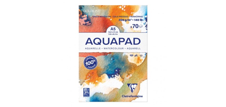 Goldline Aquapad bloc collé 70F A5 300g