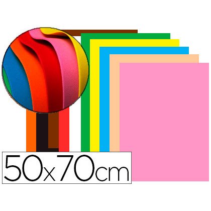 Plaque mousse liderpapel pailletée 50x70cm 60g/m2 épaisseur 2mm coloris assortis