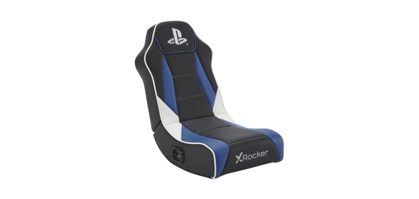 X Rocker 2021027 Video Game Chair Console Gaming Chair Padded Seat Black, Blue, White
