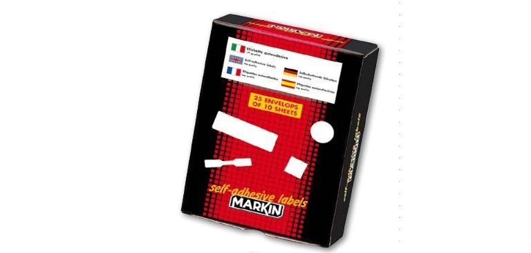Etichette adesive tonde - in carta - permanenti - diametro 14 mm - 63 et/fg - 10 fogli - giallo - Markin