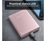 Intenso MW10000 Magnetic Power Bank 10000 mAh – MagSafe Compatible, 15W Wireless Charging, 20W USB-C PD, For iPhone & Android – Tested in Germany – Rosé