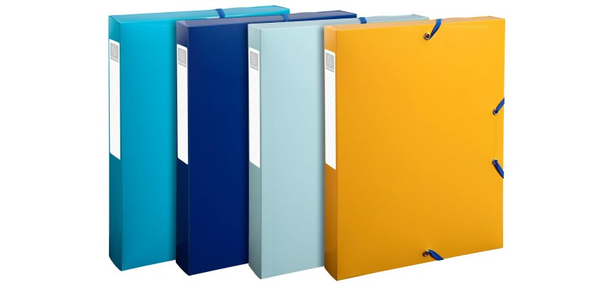 Boîte de classement polypropylène recyclé BeeBlue dos 40mm - A4 - Couleurs assorties