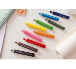 Crayon couleur bic kids multi-surfaces corps          triangulaire mine effacable   coloris assortis pack 10 uni