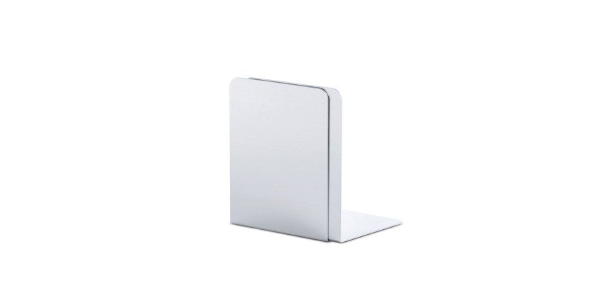 Serre-livres maul aluminium coins arrondis 10x10x13cm     coloris argent