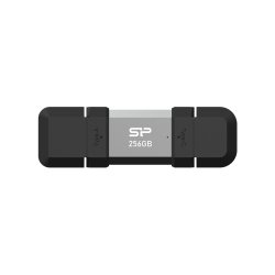 Silicon Power SP256GBUC3C51V1S lecteur USB flash 256 Go USB Type-A / USB Type-C 3.2 Gen 1 (3.1 Gen 1) Noir, Argent