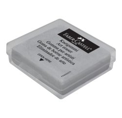 Gomme faber castell mie de pain corrige dessins pastel crayon fusain coloris gris étui plastique