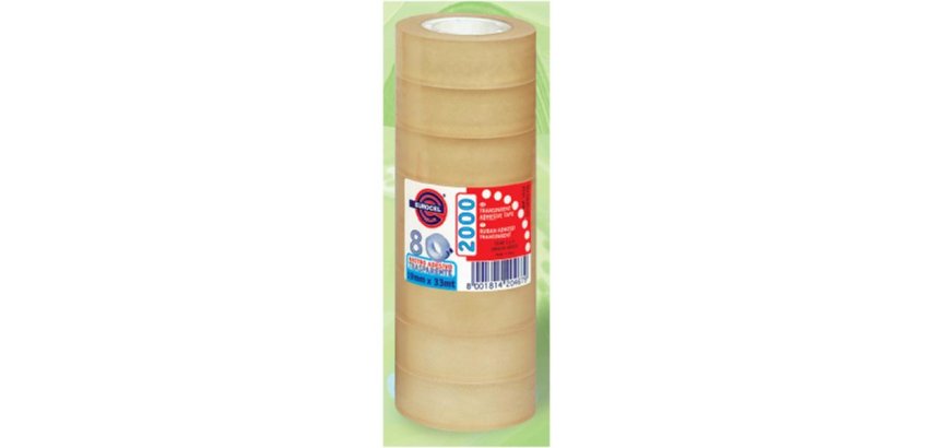 Ruban adhésif eurocel résistant idéal papier carton 33mx19mm