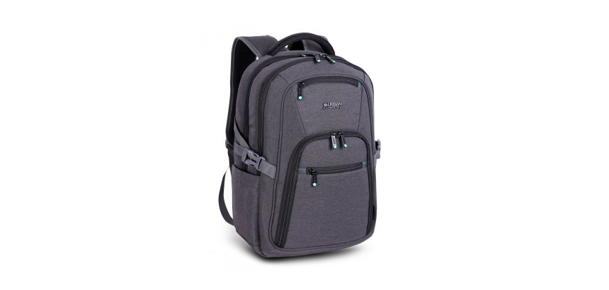 Urban Factory HTE17UF sac à dos Sac à dos de voyage Noir, Gris Mesh, Polyester, Plastique recyclé, Acier