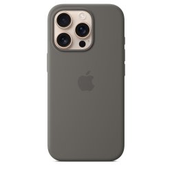 Apple Coque en silicone avec MagSafe pour iPhone 16 Pro - Gris minéral