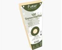 Paquet 100 fiches intercalaires trapézoïdales unies perforées Forever - 105x240mm
