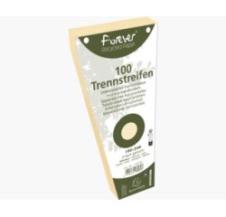 Paquet 100 fiches intercalaires trapézoïdales unies perforées Forever - 105x240mm