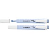 Surligneur stabilo swing cool pastel edition format stylo   pointe biseautee trace 1/4mm  clip coloris nuage de bleu