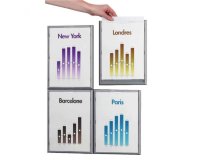 Cadre paperflow polystyrène cadr'info a4 coloris aluminium