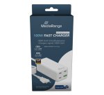 MediaRange MRMA124 mobile device charger Laptop, Smartphone, Tablet White Mains Fast charging Indoor