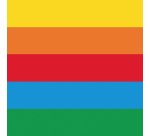 Favini A71X514 carta inkjet A4 (210x297 mm) 500 fogli Blu, Verde, Arancione, Rosso, Giallo