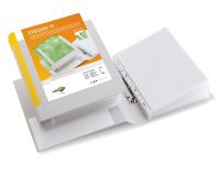 Raccoglitore personalizzabile Stelvio TI - 22 x 30 cm - 2 anelli a D 40 mm - dorso 5,5 cm - bianco - Sei Rota