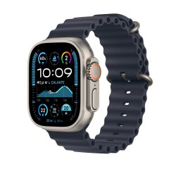 Apple Watch Ultra 2 GPS + Cellular 49mm Natural Titanium Case with Navy Ocean Band
