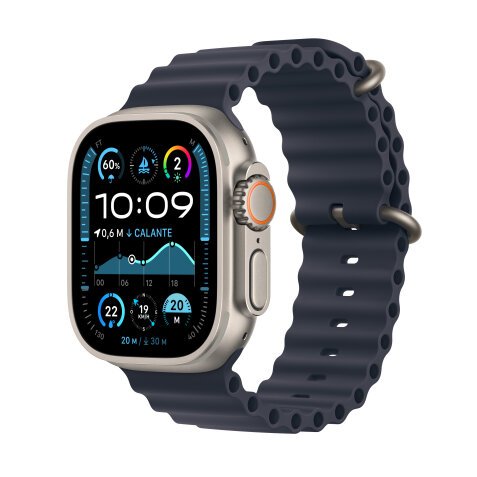 Apple Watch Ultra 2 OLED 49 mm Numérique 410 x 502 pixels Écran tactile 4G Titane GPS (satellite)