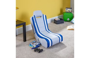X Rocker Shadow 2.0 Konsolenspielstuhl Gepolsterter Sitz Blau, Weiß