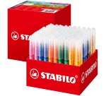 Feutre coloriage stabilo powermax maxi schoolpack encre lavable pointe large bloquee coloris assortis carton 140 unites