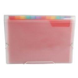 Trieur liderpapel série spectrafile pp 700 microns a5 148x210mm 13 compartiments couleur coloris frosty transparent