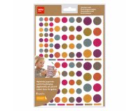 Gommette apli kids kraft rondes tailles et coloris     assortis 624 unites