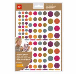 Gommettes 'Rond', kraft nature, en sachet
